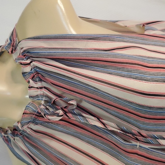 Max Studio Striped Sleeveless Halter Top Size M - Picture 6 of 9